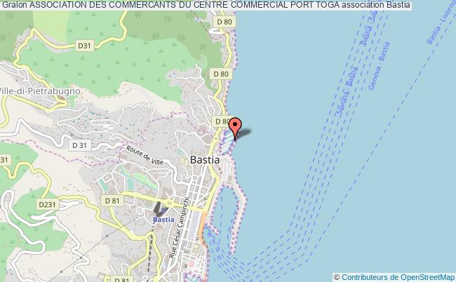 plan association Association Des Commercants Du Centre Commercial Port Toga Bastia