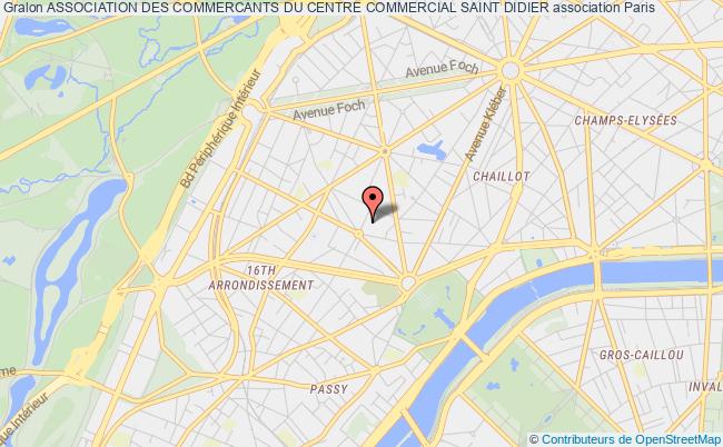 plan association Association Des Commercants Du Centre Commercial Saint Didier Paris