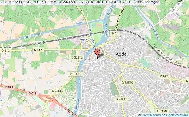 plan association Association Des Commercants Du Centre Historique D'agde Agde