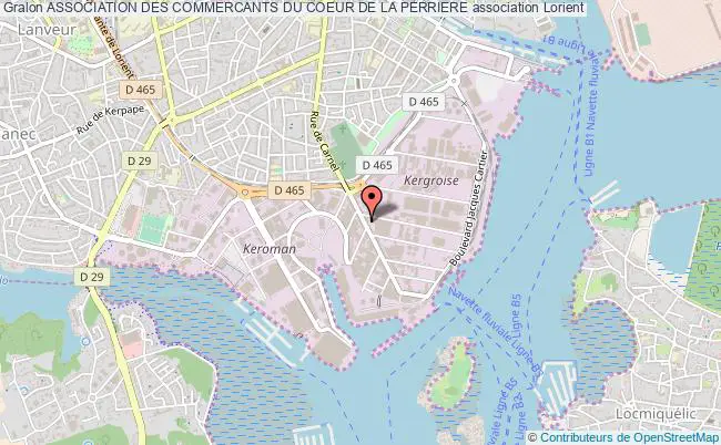 plan association Association Des Commercants Du Coeur De La Perriere Lorient