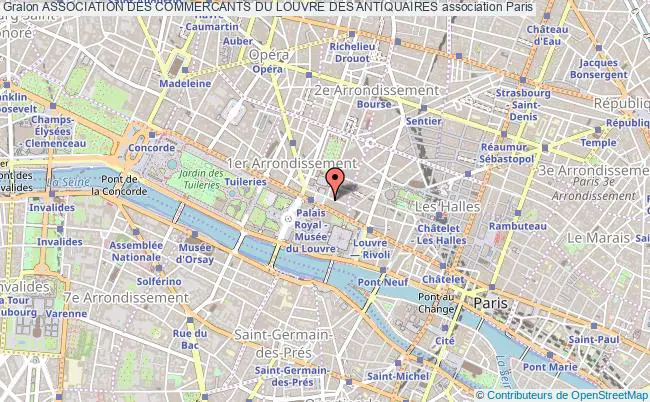plan association Association Des Commercants Du Louvre Des Antiquaires Paris