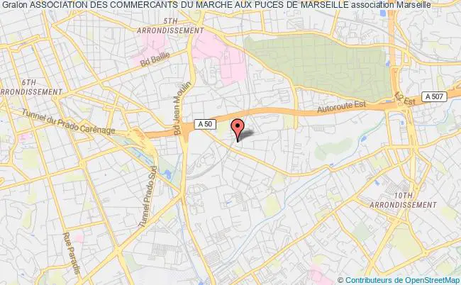 plan association Association Des Commercants Du Marche Aux Puces De Marseille Marseille 15