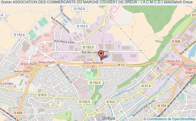 plan association Association Des Commercants Du Marche Couvert De Dreux - ( A.c.m.c.d.) Dreux