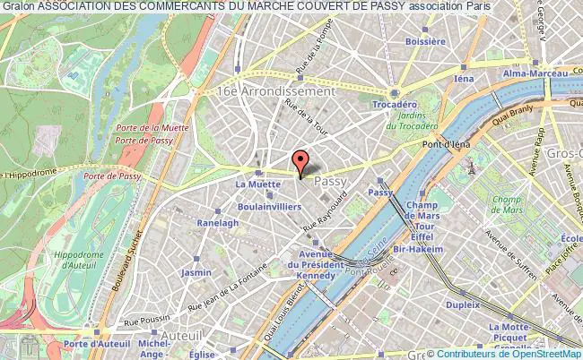 plan association Association Des Commercants Du Marche Couvert De Passy Paris