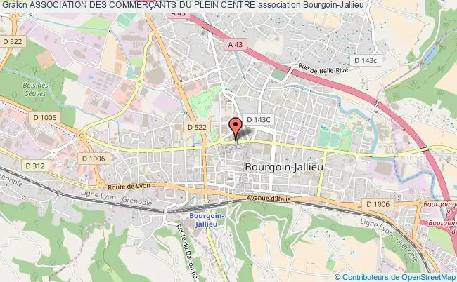 plan association Association Des CommerÇants Du Plein Centre Bourgoin-Jallieu