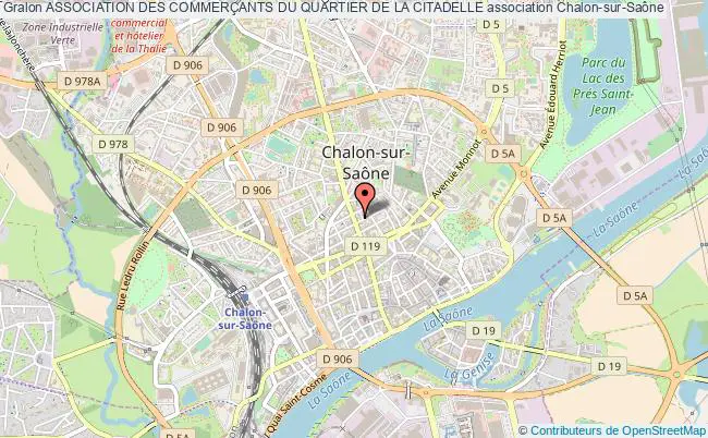plan association Association Des CommerÇants Du Quartier De La Citadelle Chalon-sur-Saône