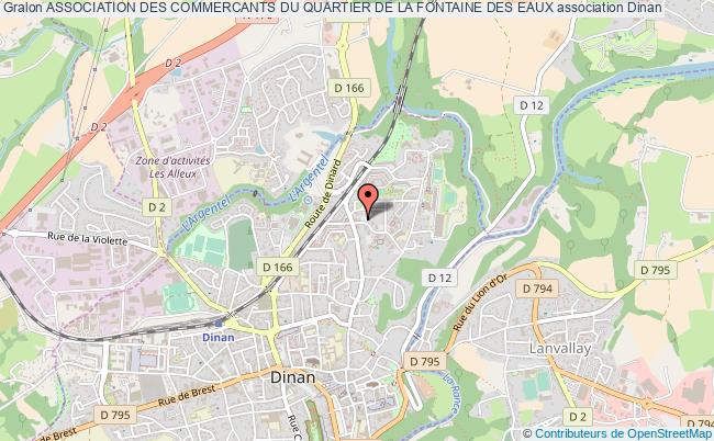 plan association Association Des Commercants Du Quartier De La Fontaine Des Eaux Dinan