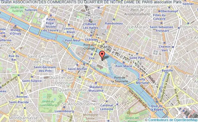 plan association Association Des Commercants Du Quartier De Notre Dame De Paris Paris