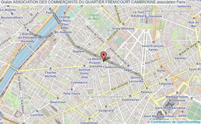 plan association Association Des CommerÇants Du Quartier FrÉmicourt-cambronne Paris