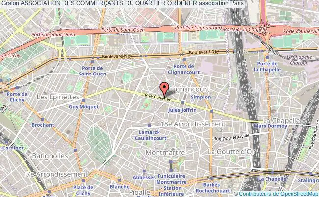 plan association Association Des CommerÇants Du Quartier Ordener Paris