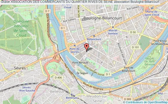plan association Association Des Commercants Du Quartier Rives De Seine Boulogne-Billancourt