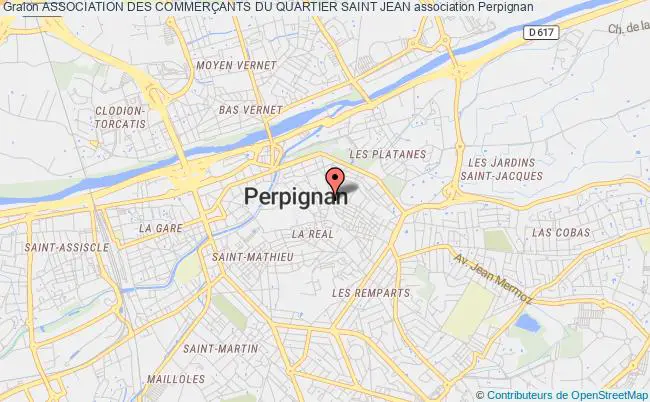 plan association Association Des CommerÇants Du Quartier Saint Jean Perpignan