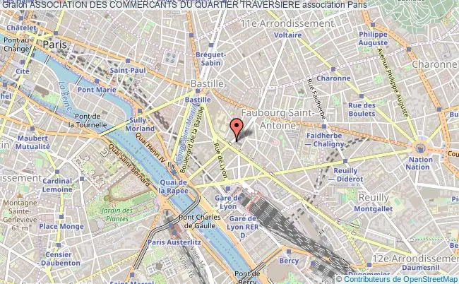 plan association Association Des Commercants Du Quartier Traversiere Paris