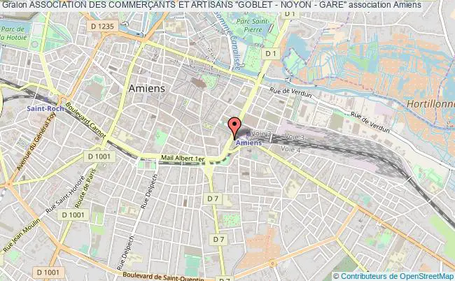plan association Association Des CommerÇants Et Artisans "goblet - Noyon - Gare" Amiens
