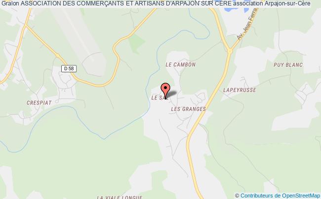 plan association Association Des CommerÇants Et Artisans D'arpajon Sur CÈre Arpajon-sur-Cère