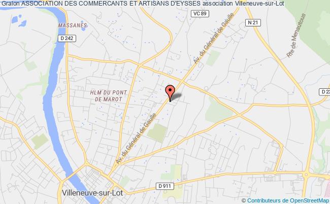 plan association Association Des Commercants Et Artisans D'eysses Villeneuve-sur-Lot