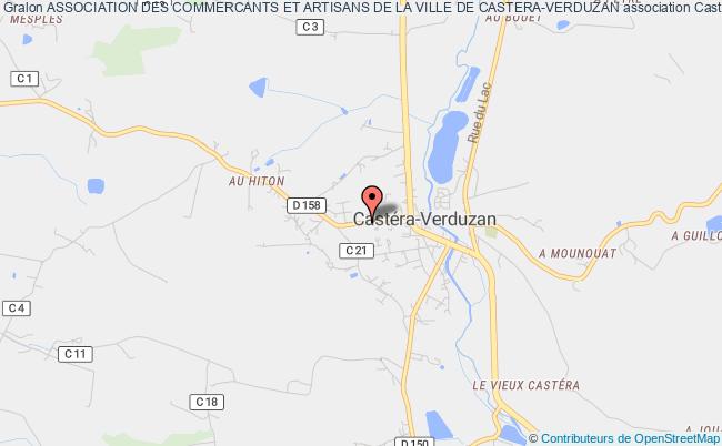 plan association Association Des Commercants Et Artisans De La Ville De Castera-verduzan Castéra-Verduzan