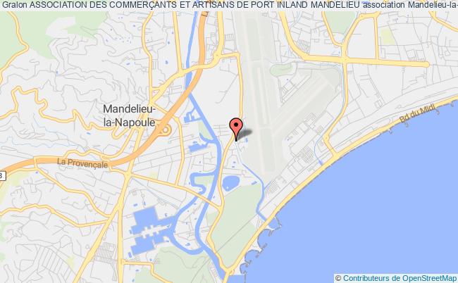 plan association Association Des CommerÇants Et Artisans De Port Inland Mandelieu Mandelieu-la-Napoule