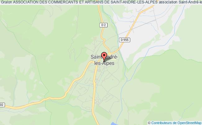 plan association Association Des Commercants Et Artisans De Saint-andre-les-alpes Saint-André-les-Alpes