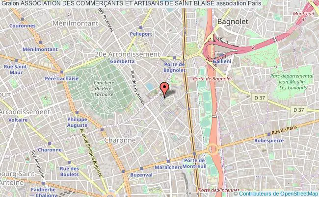 plan association Association Des CommerÇants Et Artisans De Saint Blaise Paris