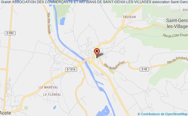 plan association Association Des CommerÇants Et Artisans De Saint-genix-les-villages Saint-Genix-sur-Guiers