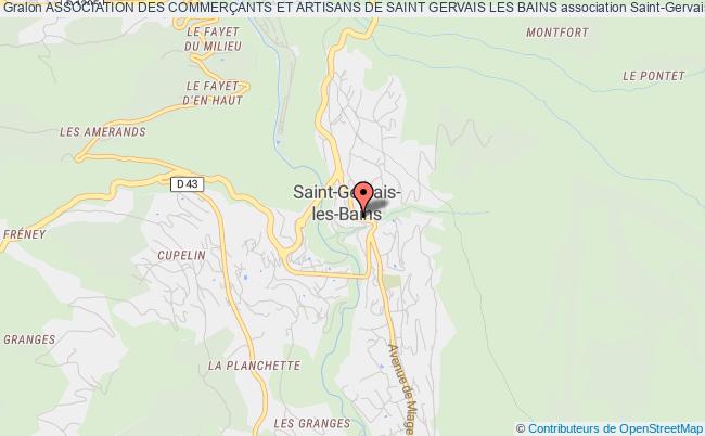 plan association Association Des CommerÇants Et Artisans De Saint Gervais Les Bains Saint-Gervais-les-Bains