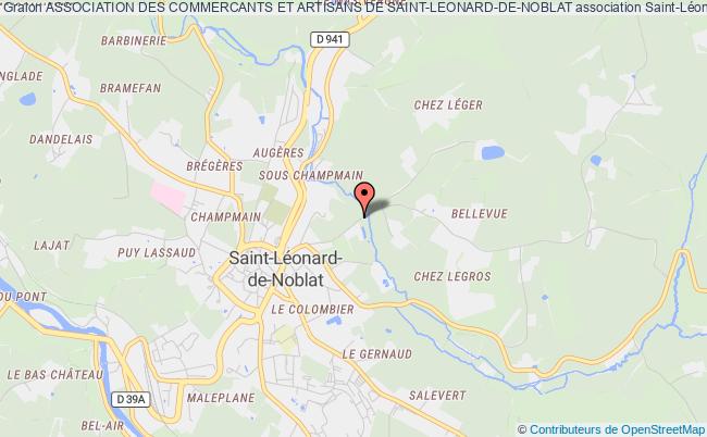 plan association Association Des Commercants Et Artisans De Saint-leonard-de-noblat Saint-Léonard-de-Noblat