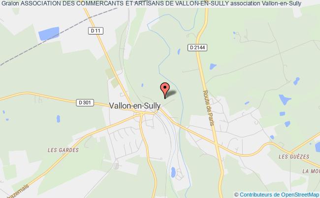 plan association Association Des Commercants Et Artisans De Vallon-en-sully Vallon-en-Sully