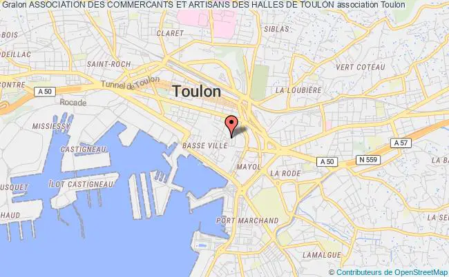 plan association Association Des Commercants Et Artisans Des Halles De Toulon Toulon