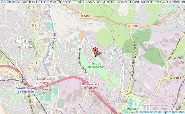 plan association Association Des Commercants Et Artisans Du Centre Commercial Montreynaud Saint-Étienne