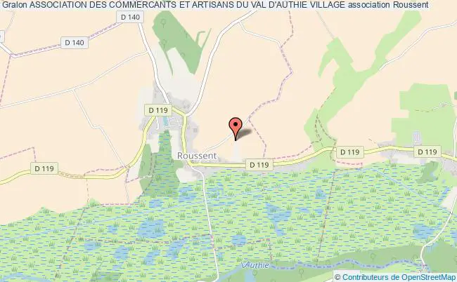 plan association Association Des Commercants Et Artisans Du Val D'authie Village Roussent