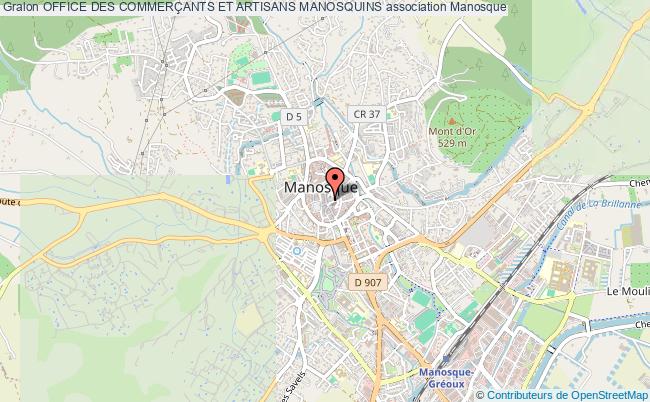 plan association Association Des Commercants Et Artisans Manosquins 