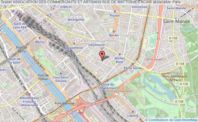 plan association Association Des Commercants Et Artisans Rue De Wattignies Acaw Paris