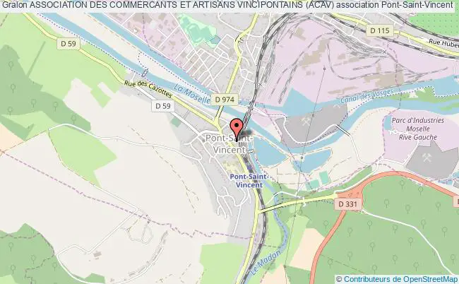 plan association Association Des Commercants Et Artisans Vincipontains (acav) Pont-Saint-Vincent