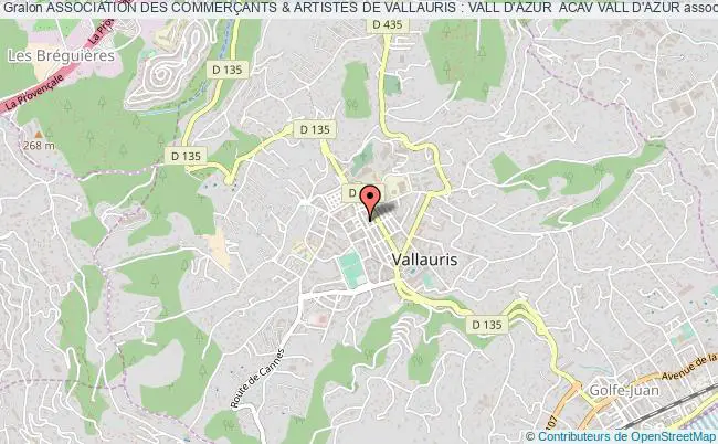 plan association Association Des CommerÇants & Artistes De Vallauris : Vall D'azur  Acav Vall D'azur Vallauris