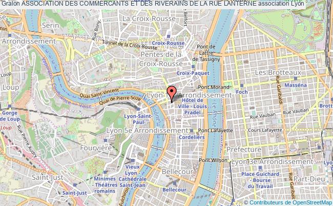 plan association Association Des Commercants Et Des Riverains De La Rue Lanterne Lyon