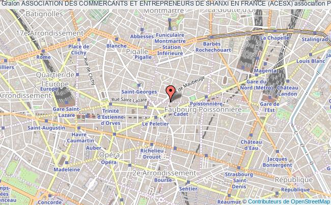 plan association Association Des Commercants Et Entrepreneurs De Shanxi En France (acesx) Paris 9e
