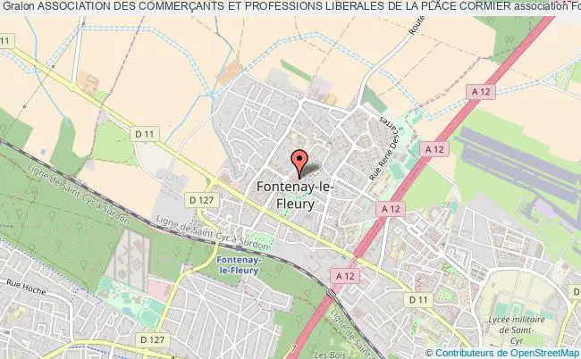 plan association Association Des CommerÇants Et Professions Liberales De La Place Cormier Fontenay-le-Fleury
