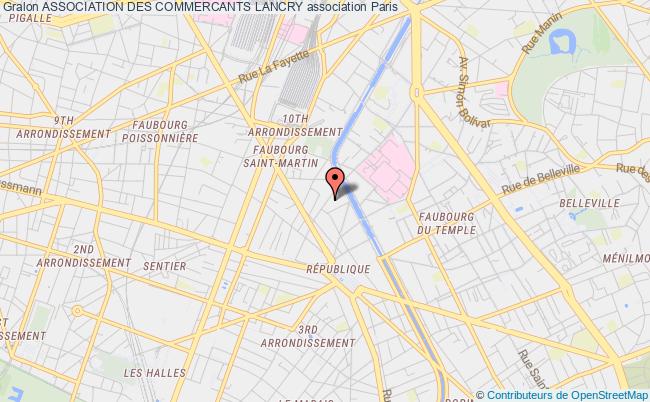 plan association Association Des Commercants Lancry Paris