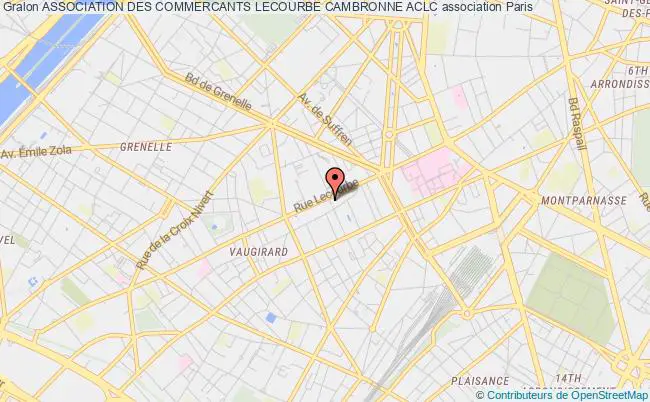 plan association Association Des Commercants Lecourbe Cambronne Aclc Paris
