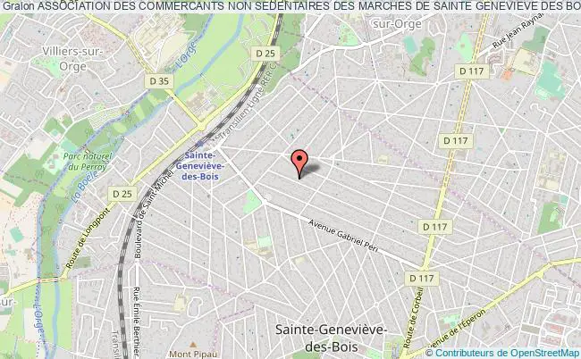 plan association Association Des Commercants Non Sedentaires Des Marches De Sainte Genevieve Des Bois Sainte-Geneviève-des-Bois