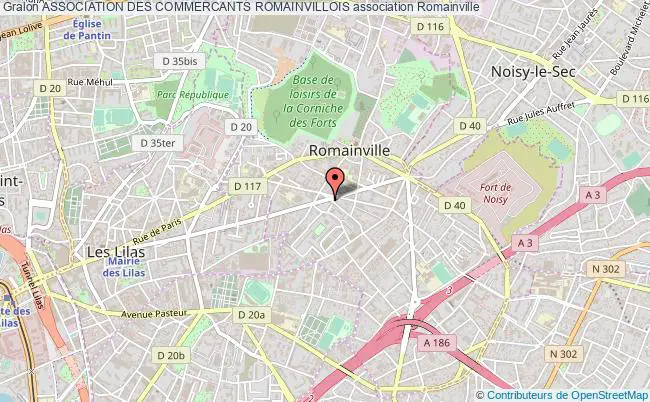 plan association Association Des Commercants Romainvillois Romainville