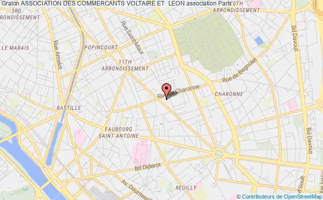 plan association Association Des Commercants Voltaire Et  Leon Paris 11e