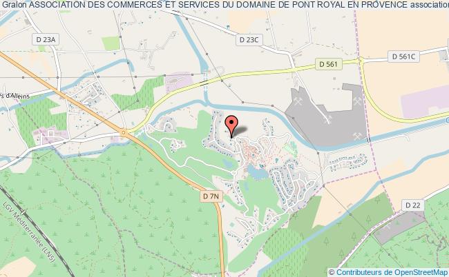 plan association Association Des Commerces Et Services Du Domaine De Pont Royal En Provence Mallemort