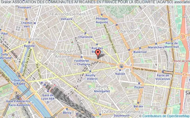 plan association Association Des Communautes Africaines En France Pour La Solidarite (acafso) Paris
