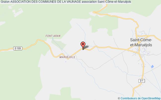 plan association Association Des Communes De La Vaunage Saint-Côme-et-Maruéjols