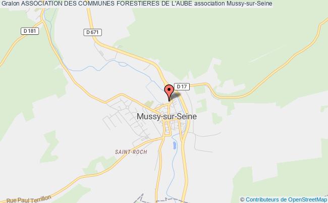 plan association Association Des Communes Forestieres De L'aube Mussy-sur-Seine