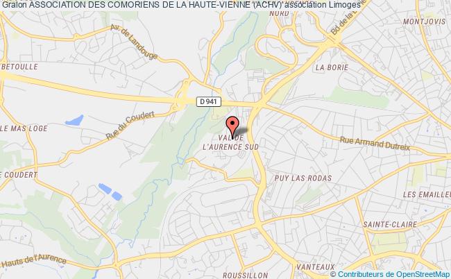 plan association Association Des Comoriens De La Haute-vienne (achv) Limoges