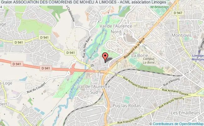 plan association Association Des Comoriens De MohÉli À Limoges - Acml Limoges
