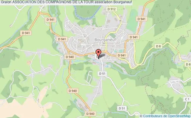 plan association Association Des Compagnons De La Tour Bourganeuf